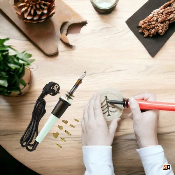 MégaCréa DIY - Pyrogravör för trä och läder + 8 mejslar