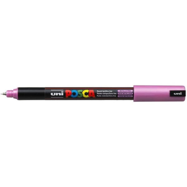 Markörer - POSCA - PC1MR - Extra Fin Spets - Metalliska Färger - Set om 8