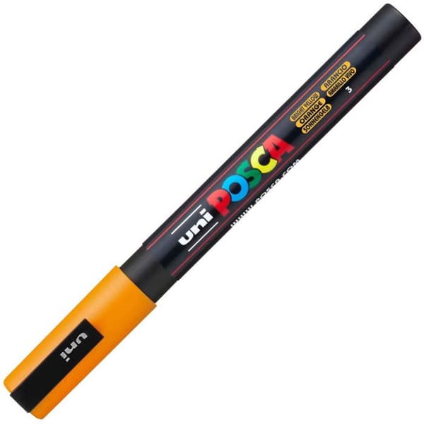 Markör - POSCA - Konisk Fin Spets - Orange - Opaque - 1 markör