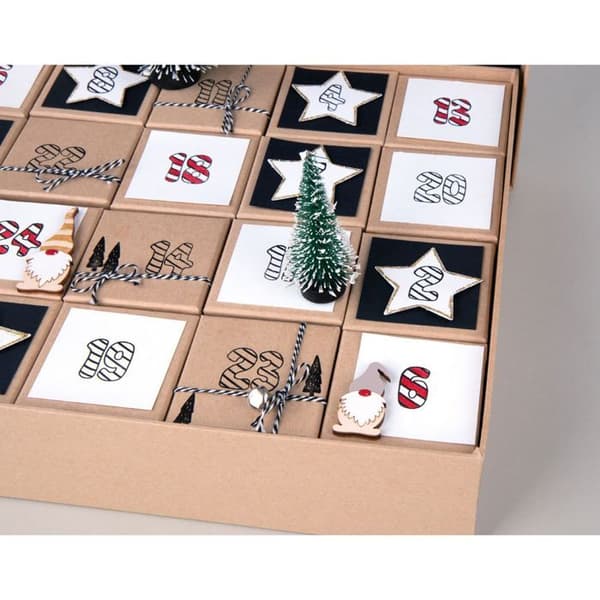 Pappersmaché adventskalender 26 x 38 cm