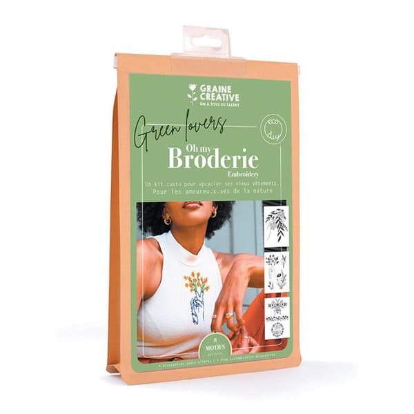 Broderikit för kläder natur