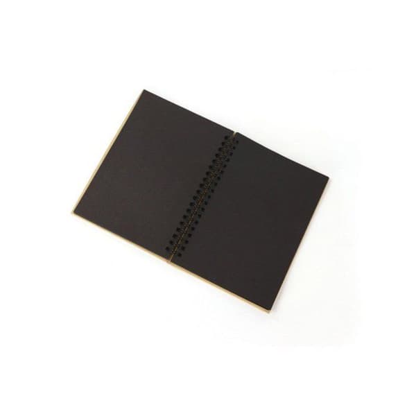 KRAFT SPIRAL NOTEBOOK SVART PAPPER 130x180 MM