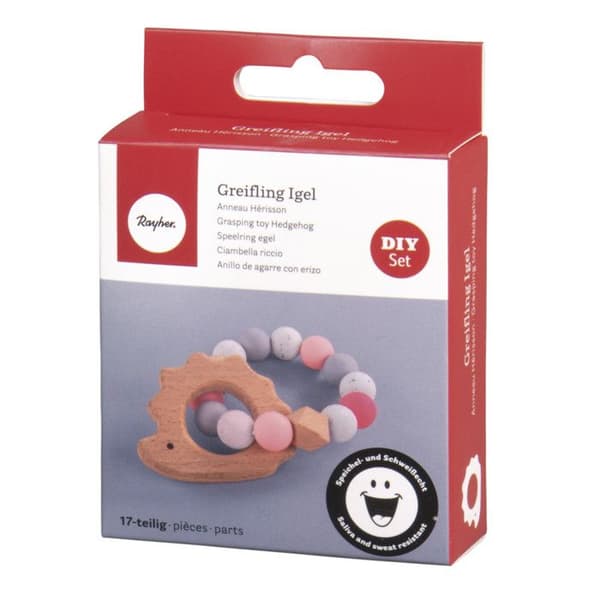 DIY Kit Teether - Igelkott - Rosa