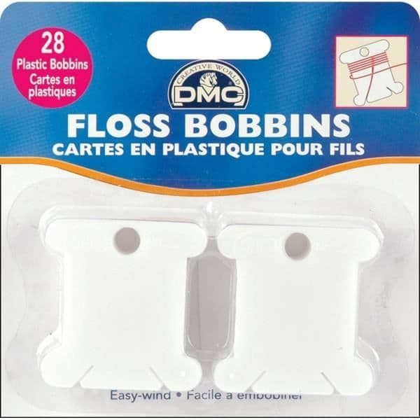 Plastkort - DMC - Set om 28 - Vit - 40x40 mm - Ökad hållbarhet