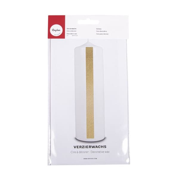 Dekorativ vax, guld, 20x10cm, 2 st
