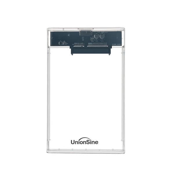 2,5" hölje - UNIONSINE - 2,5" USB 3.0 - Transparent Full HD - UASP & TRIM - Plug & Play (Win/Mac/Linux/Android)