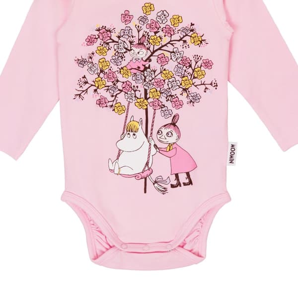 Mumin Trädgunga-body Ljusrosa 86 cl