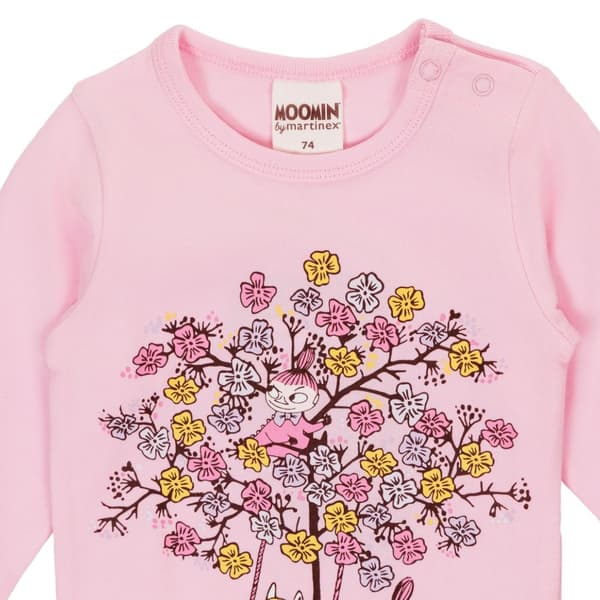 Mumin Trädgunga-body Ljusrosa 86 cl