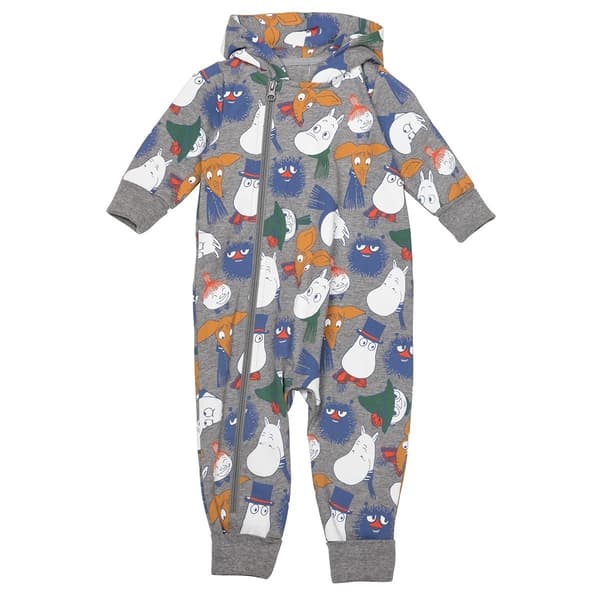 Mumin Uttryck-overall baby mörkgrå