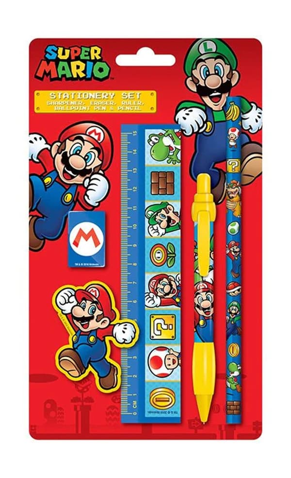 Super Mario pennesæt 5 styk