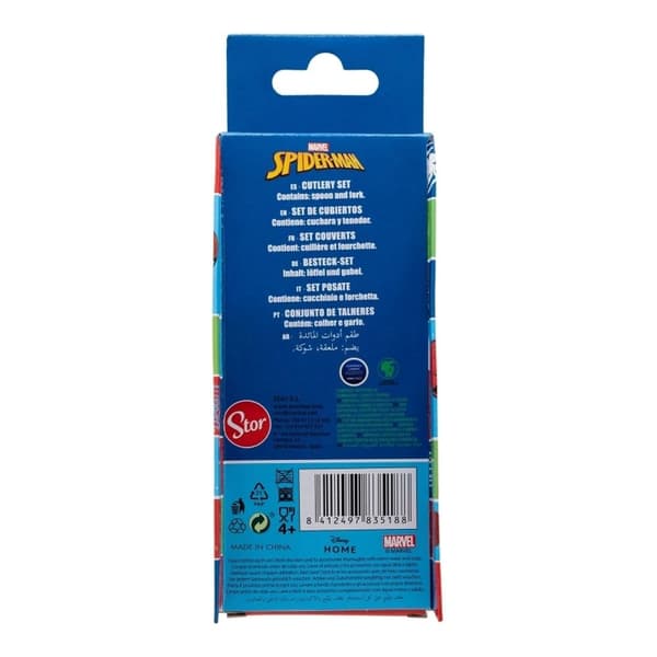 Spiderman metall bestickset - 2 delar