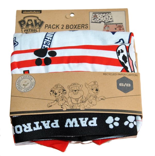 2-pack Boxerkalsonger Paw Patrol vit/randig