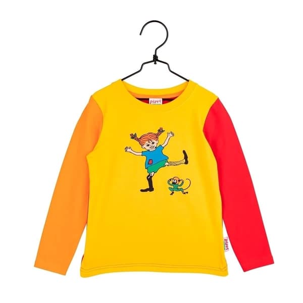 Pippi Långstrump Glada Pippi-tröja gul