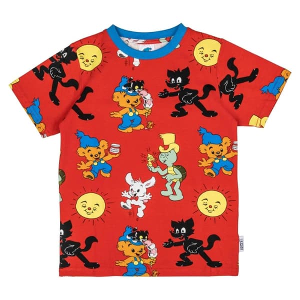 Bamse Kompisar t-paita punainen 86 cl