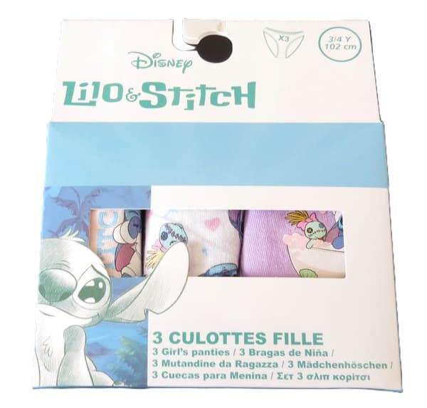 Disney Stitch 3-pack trosor 3/4 år
