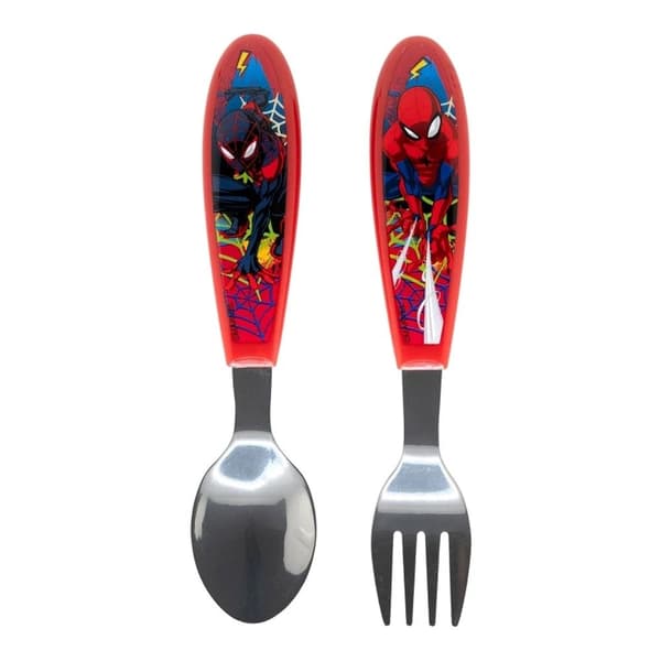 Spiderman metall bestickset - 2 delar