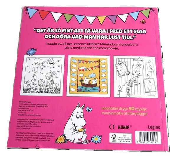 Mumin Cozy Målarbok Mumin Moments