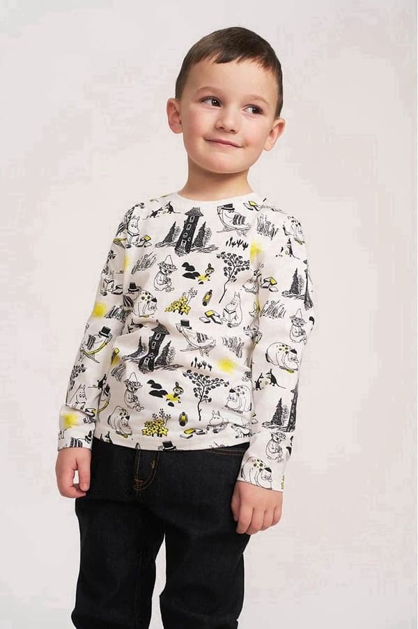 Mumi-sweater sort/hvid