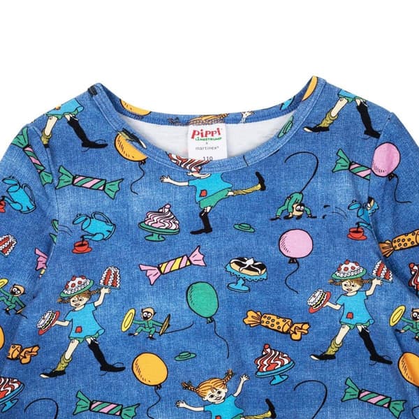 Pippi Langstrømpe Festkjole denim