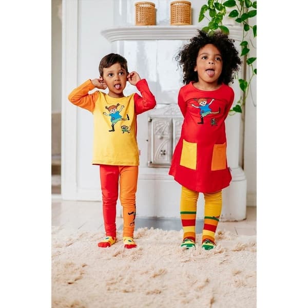 Pippi Langstrømpe Glade Pippi sweater gul
