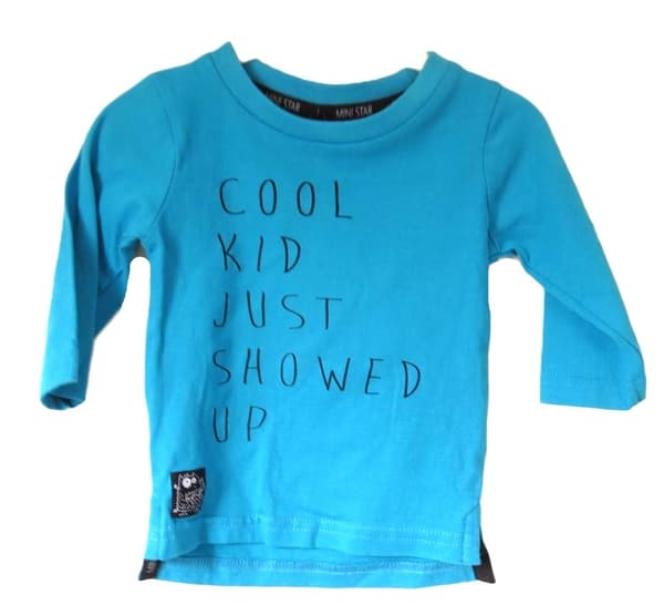 Långärmad t-shirt med text