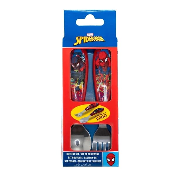 Spiderman metall bestickset - 2 delar