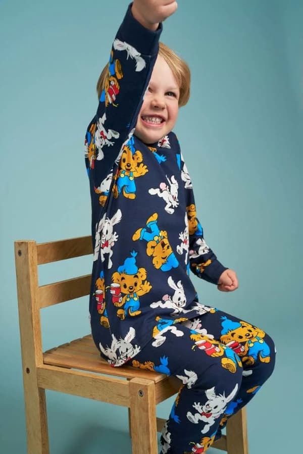 Bamse Duo-pyjamas mörkblå