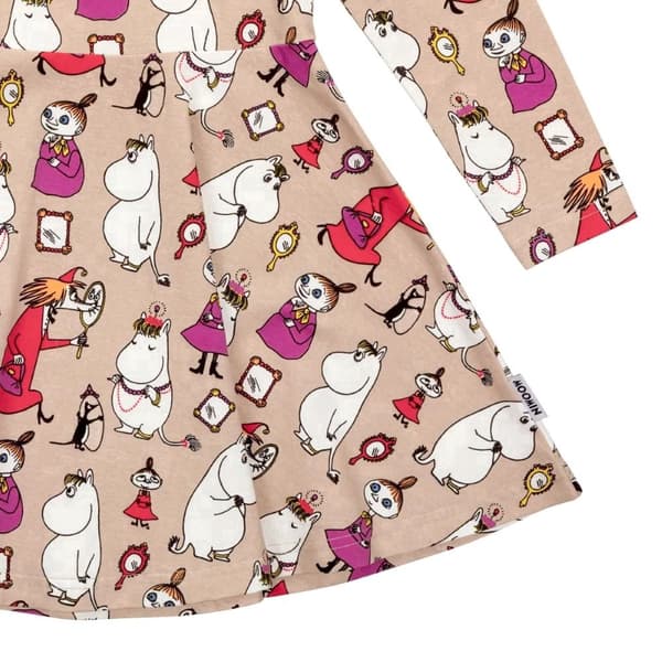 Muumipeilimekko beige