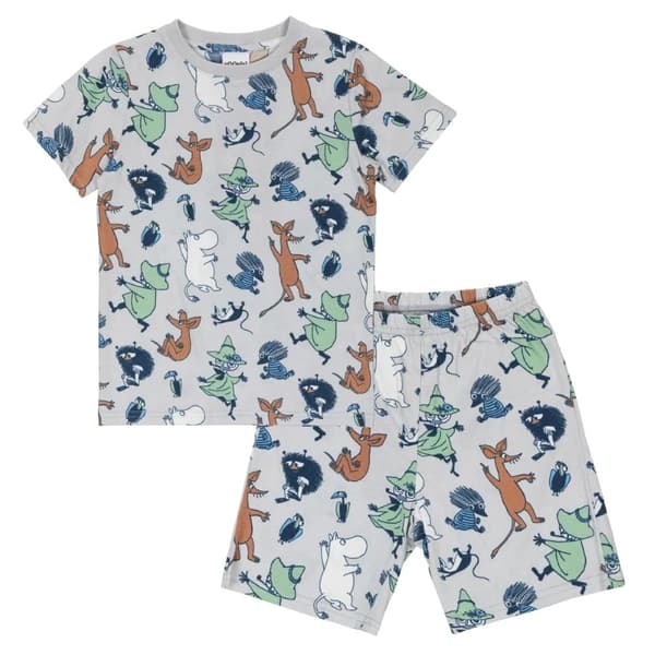 Mumi Lustig shorts pyjamas grå