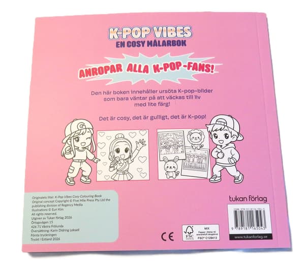 K-Pop vibes en Cosy målarbok