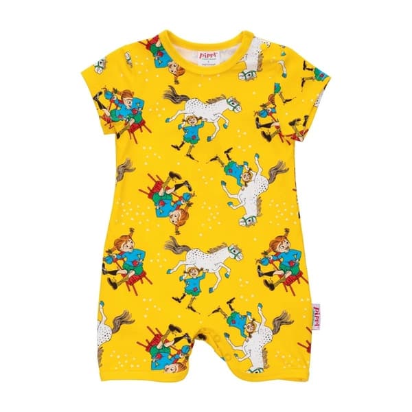 Pippi Långstrump Självsäker-playsuit gul