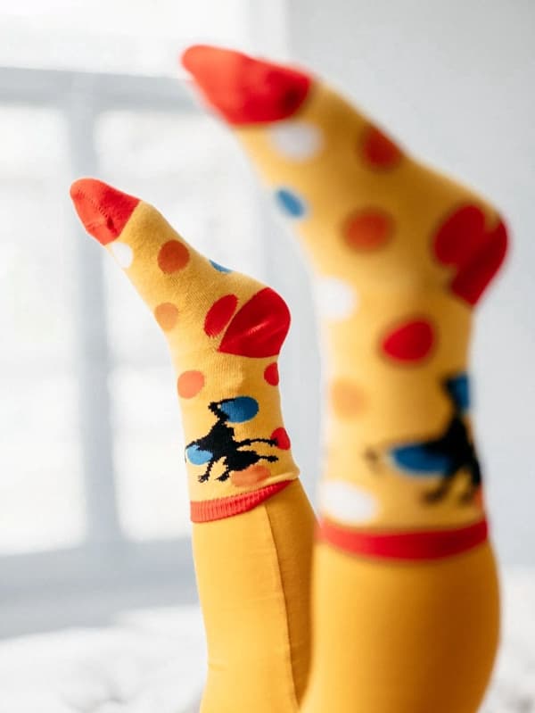 Pippi sokker 2-pak gule