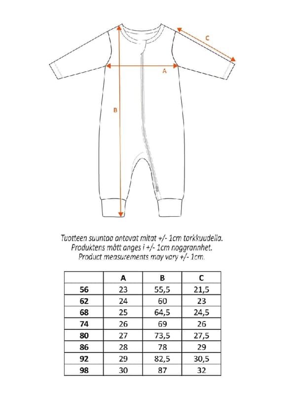 Mumin Lättja pyjamas svart/vit