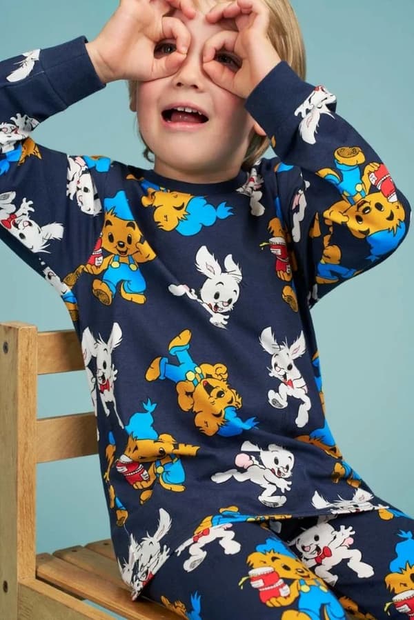 Bamse Duo -pyjama, tummansininen