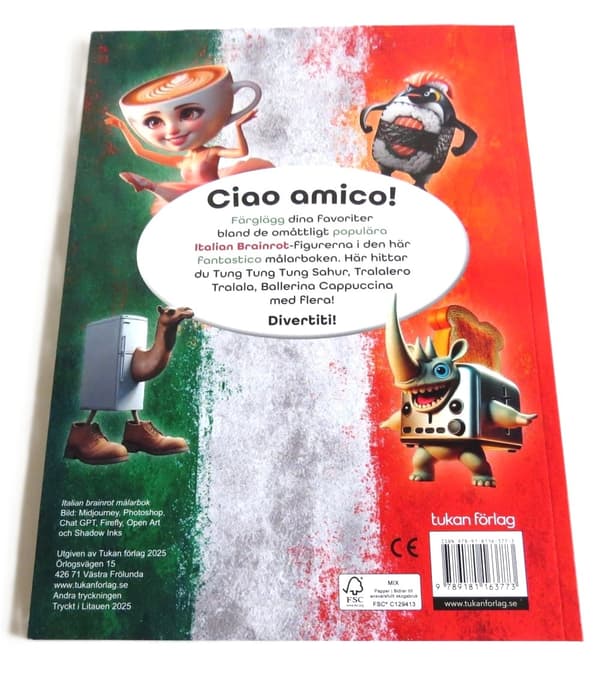 Italian brainrot målarbok