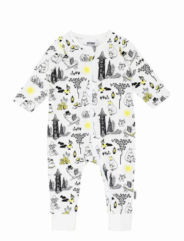 Mumi Dovendyr pyjamas sort/hvid