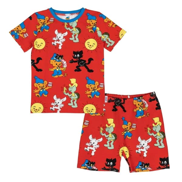 Bamse Kompisar shorts pyjamas rød 86/92