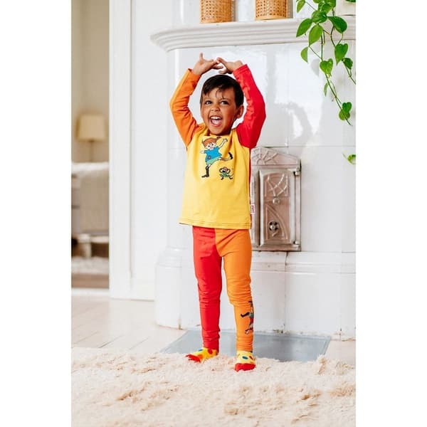 Pippi Langstrømpe Glade Pippi sweater gul