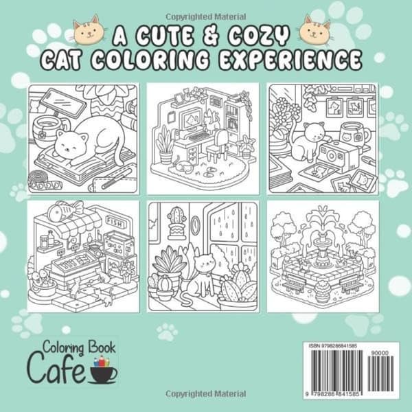 Comfy cat life coloring book