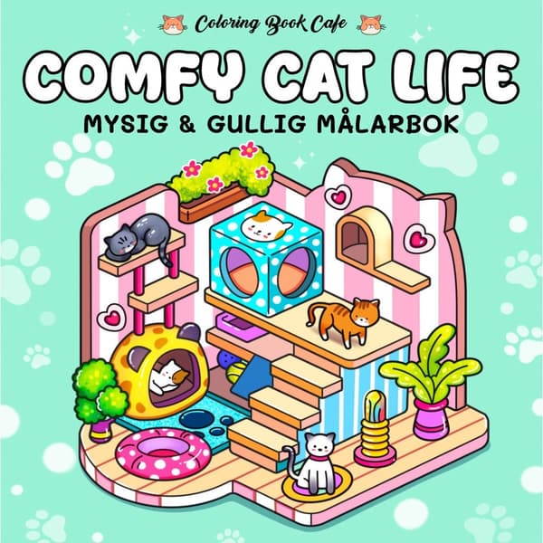 Comfy cat life coloring book