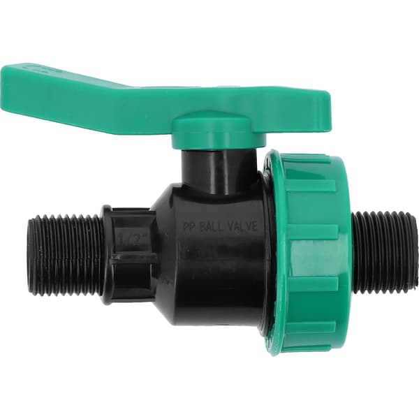 Kulventil 1/2" x 1/2" PP, Gjenge/Gjenge