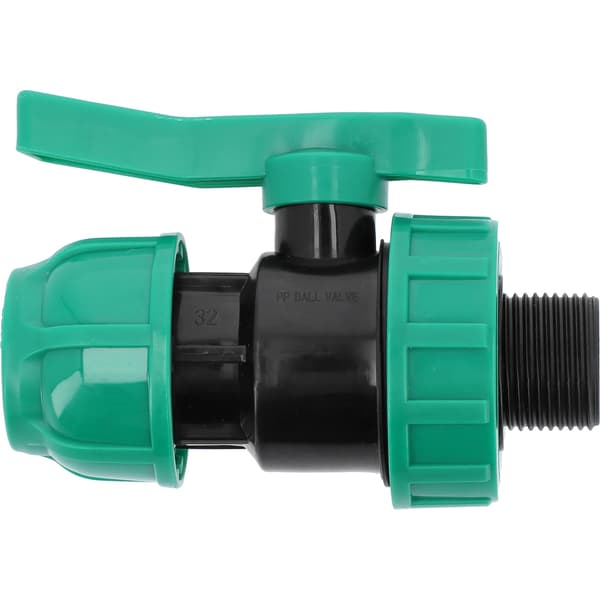 Kugleventil 32MM x 1" PP, mand