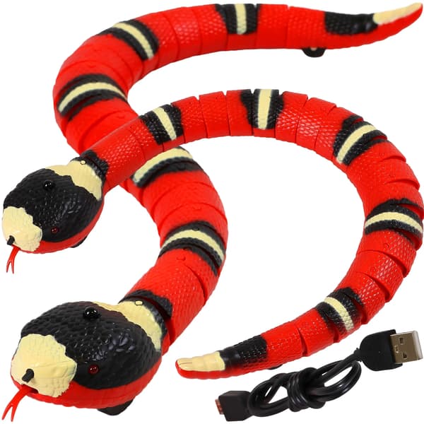 Interaktiv orm för katter – 40 cm, USB-uppladdningsbar