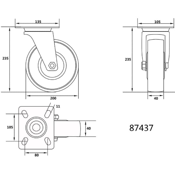 KIERREKEINUVOLAN POLYAMIDIKIERRE 200MM