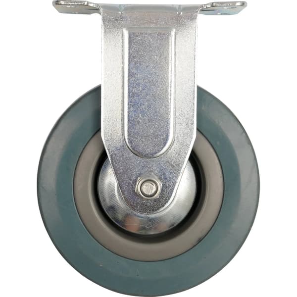 Kiinteä pyörä harmaalla kumilla 75 mm