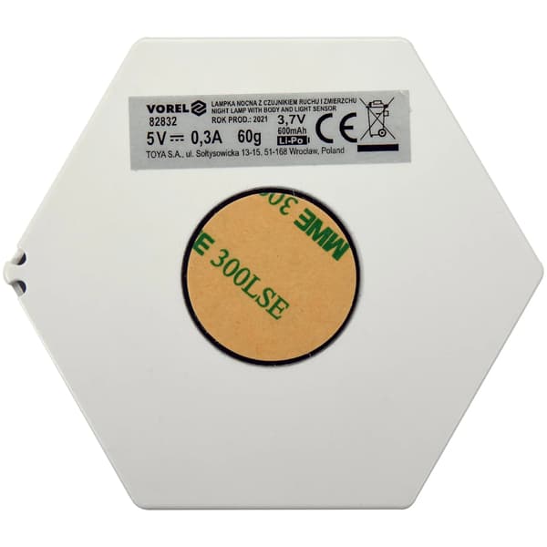 Nattlampe SMD LED 50LM IR-sensor & skumringssensor, batteri