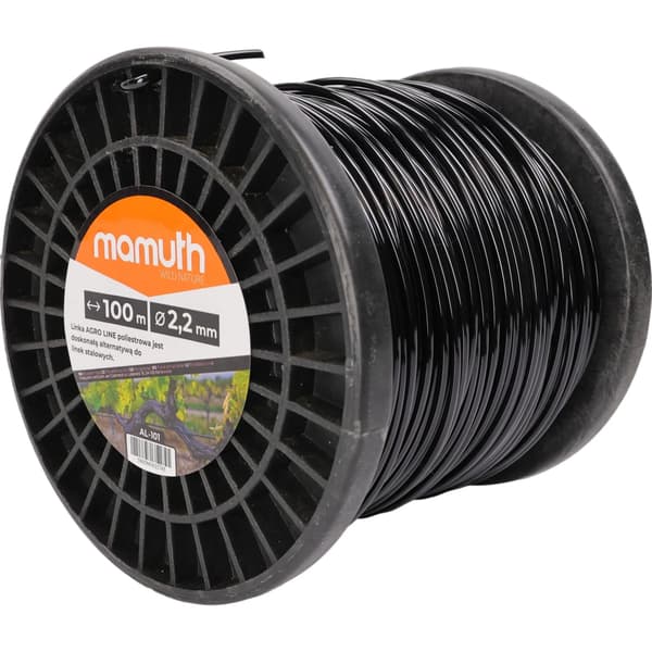 Linka AGRO LINE polyester PET SVART 2,2mm 100m AG-101 MAMUTH