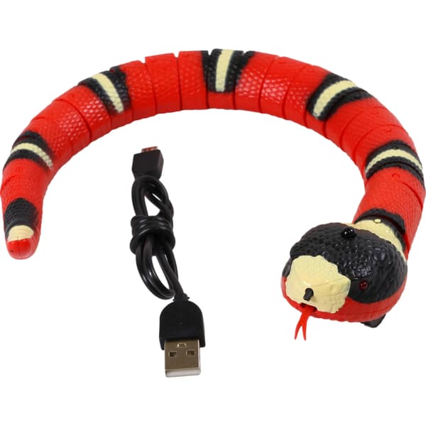 Interaktiv orm för katter – 40 cm, USB-uppladdningsbar