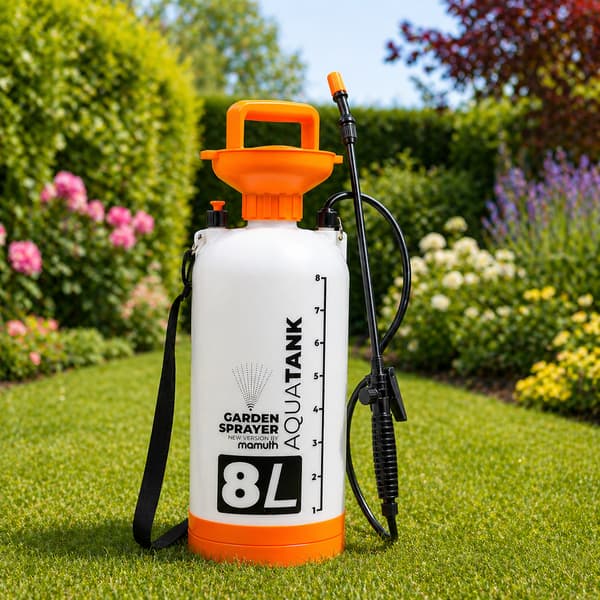 DRUCKSPRØJER 8L MAMUTH Drucksprøjte Have sprayer lang lanse skulderrem