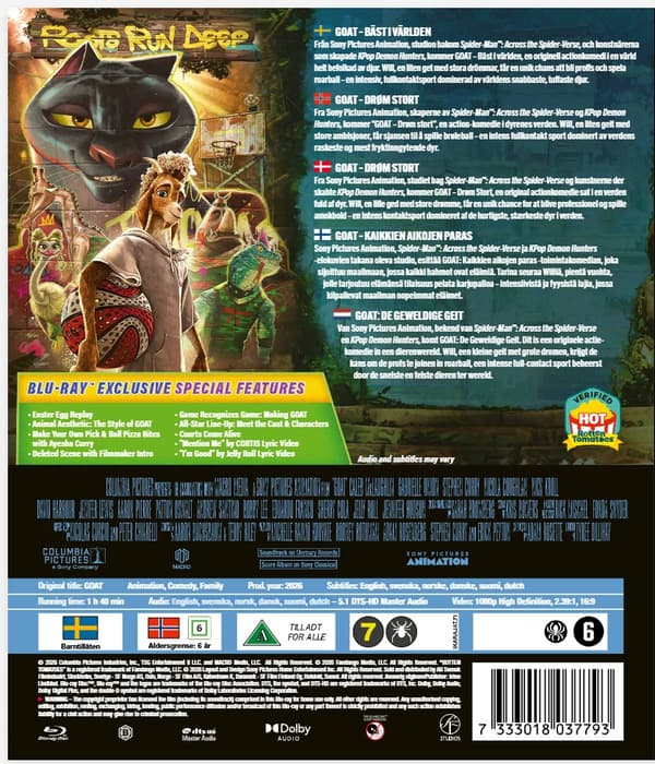 GOAT Blu ray